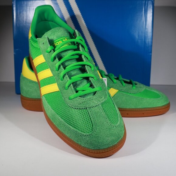 Adidas Handball Spezial Energy Green Yellow  Gum2 Mens 11.5 Brazil Colors JH5444 - Picture 2 of 9